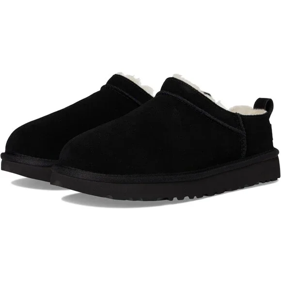 NIB UGG WOMEN'S MICRO MINI SUEDE SHEARLING LINED BOOTS BLACK US 7 EU 38 - Picture 3 of 8